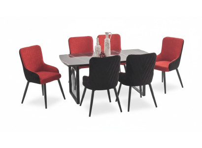 Mesa de comedor + 6 sillas conjunto de comedor sala de estar juego de muebles de comedor nuevo