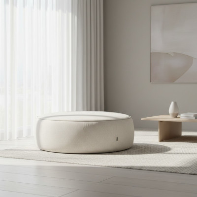 Blanco lujo taburete redondo asiento de muebles de diseñador elegante muebles.