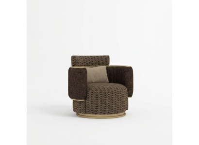 Lujo Tapizado Diseño Marrón Silla Muebles Tapizados Sala de Estar Decoración