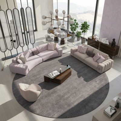 Juego de sofás de 4 piezas para seis personas, sofá de tres plazas y sillón para sala de estar.