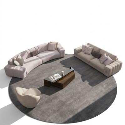Juego de sofás de 4 piezas para seis personas, sofá de tres plazas y sillón para sala de estar.