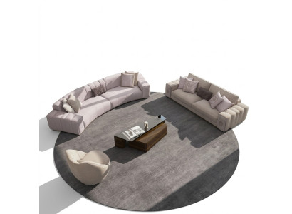 Juego de sofás de 4 piezas para seis personas, sofá de tres plazas y sillón para sala de estar.