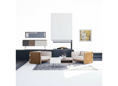 Juego de sala de estar 3 piezas 2x sillones beige muebles tapizados lujo mesa de centro de madera