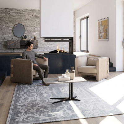 2 sillones con mesa de centro juego de muebles para sala de estar de diseño completo