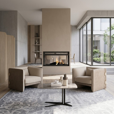 2 sillones con mesa de centro juego de muebles para sala de estar de diseño completo