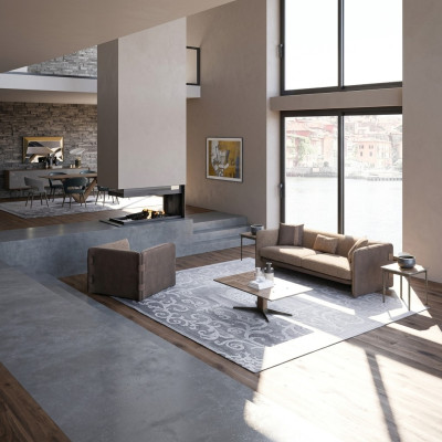Sala de estar completa sofá de tres plazas muebles tapizados sillón diseño mesa de centro