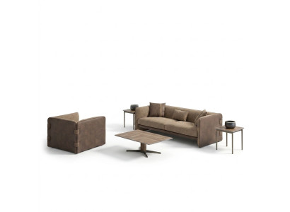 Sala de estar completa sofá de tres plazas muebles tapizados sillón diseño mesa de centro