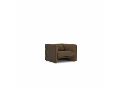 Sillón marrón de lujo para la sala de estar, mobiliario de tela, muebles tapizados de diseño moderno.