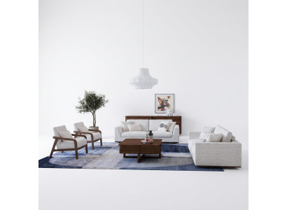 Conjunto de sofá 2x diseño de sofá de dos plazas 2x sillón sala de estar mobiliario
