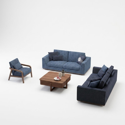 Conjunto de sofás de dos plazas Sofá Sillón Sofá tapizado moderno Sofá de tela Nuevo