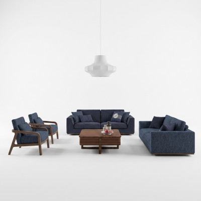 Sala de estar sofá moderno de tela sofá de dos plazas sofá diseño de lujo muebles.