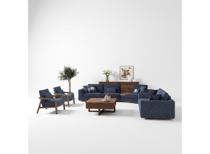 Conjunto moderno de sofá de dos plazas y tres plazas sofá de tela de lujo diseño de sillón muebles.