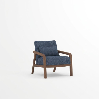 Diseño de sillón moderno Sala de estar Azul Tela Sofá Textil Nuevo