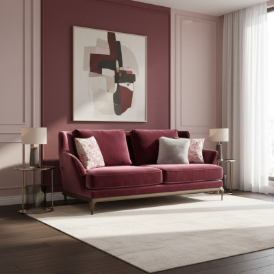 Sofá de dos plazas Diseño Sofá tapizado Sala de estar Moderna Decoración Sofá de lujo