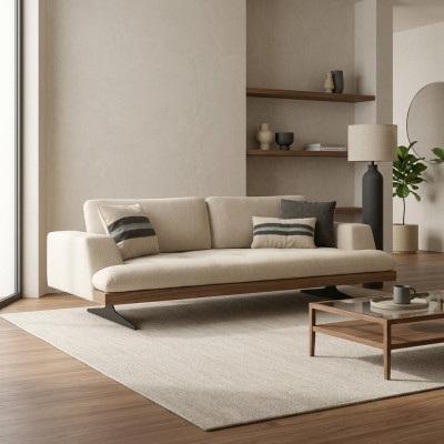 Sofá de tres plazas de lujo, diseño moderno, muebles tapizados para salón, nuevo.