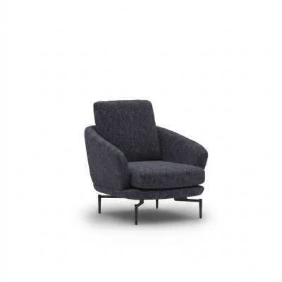 Sillón de lujo tapizado en tela, de diseño, para la sala de estar. Muebles tapizados.