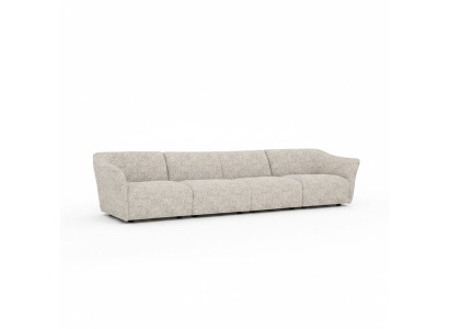 Sofá de tela para sala de estar Mueble tapizado de cuatro plazas estilo moderno.