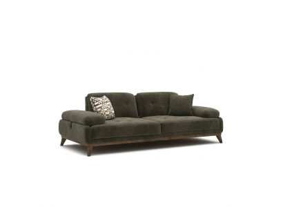 Sofá gris de dos plazas, muebles tapizados, decoración de lujo para la sala de estar, tela de tapicería.