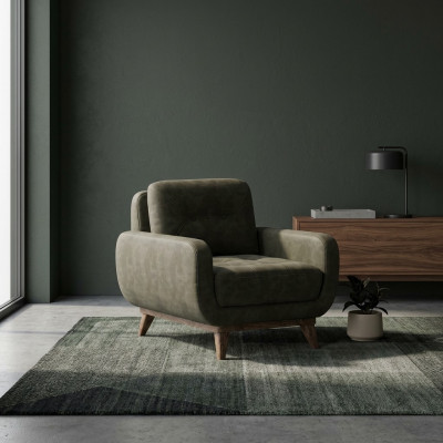 Sillón de salón de lujo tapizado en tela textil muebles.