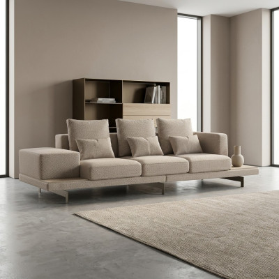 Sofá de sala de estar, sofá de tres asientos, muebles de tapicería de lujo, textil, mobiliario nuevo.