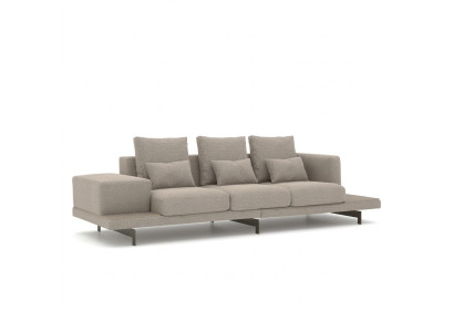 Sofá de sala de estar, sofá de tres asientos, muebles de tapicería de lujo, textil, mobiliario nuevo.