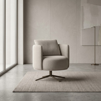 Gris sillón sala de estar muebles tapizados lujo textil sillón decoración