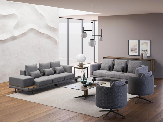 Diseño de conjunto de sofá 2x sofá de tres plazas con sillón sofá moderno de lujo nuevo tapizado