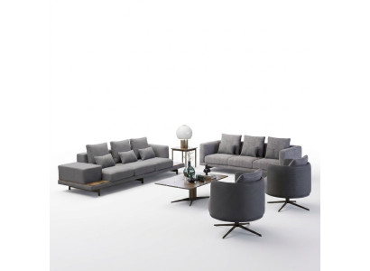 Diseño de conjunto de sofá 2x sofá de tres plazas con sillón sofá moderno de lujo nuevo tapizado