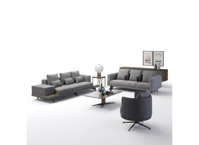 Conjunto de sofás para sala de estar moderno 2x sofá de tres plazas muebles tapizados sillón
