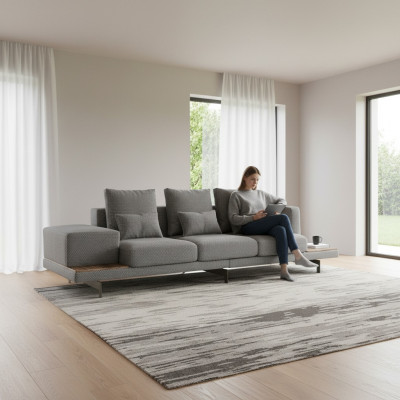 Sofá de sala de estar de tres plazas moderno diseño de lujo muebles tapizados nuevo