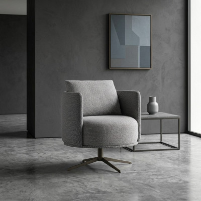 Lujo gris sillón sala de estar muebles tapizados Diseño moderno Nuevo Tela tapizado textiles