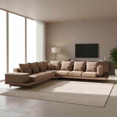 Sofá de esquina para sala de estar, conjunto de diseñador, forma en L, muebles de lujo, nuevos.
