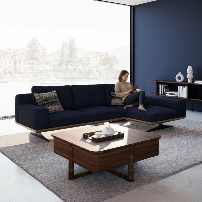 Vender lujo sofá esquinero de diseñador moderno sin tarifas de envío conjunto de forma en L sofá cómodo sofá de asiento para sala de estar.