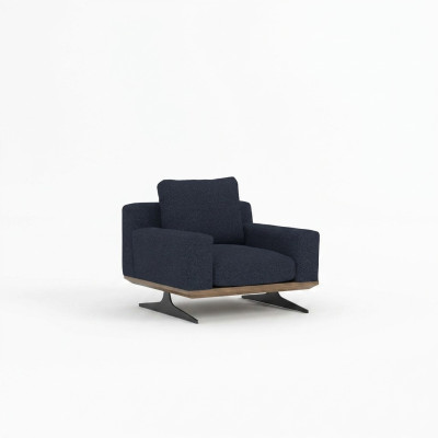 Sillón moderno Diseñador Mobiliario Lujo Tapizado Textil Sillón Nuevo