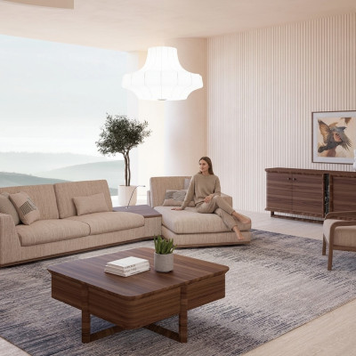 Sofás beige de diseñador en forma de L - Sofá de esquina para muebles tapizados de lujo nuevos, sillas de sala de estar.
