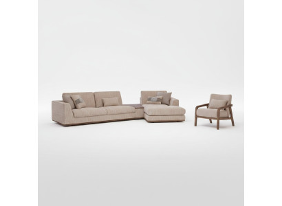 Sofás beige de diseñador en forma de L - Sofá de esquina para muebles tapizados de lujo nuevos, sillas de sala de estar.
