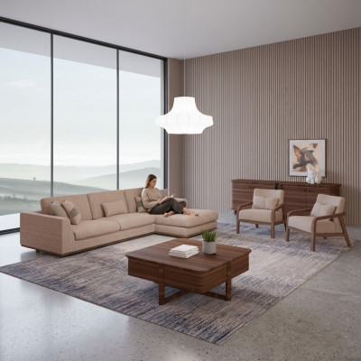 Nuevo conjunto de sofás para sala de estar, diseñador, 2 sillones, lujo, beige, muebles tapizados.