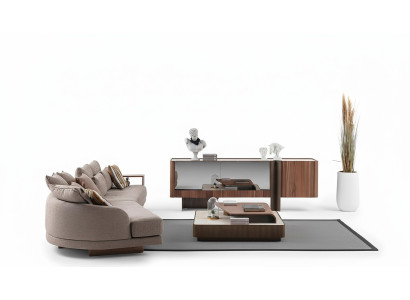 Sala de estar Conjunto resistente Diseñador 4 plazas Aparador Mesa de centro 3 piezas