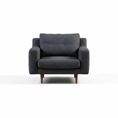 Sillón gris de una plaza de estilo moderno para el salón.