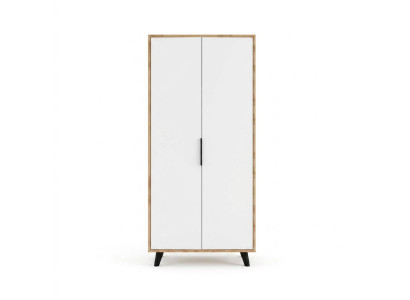 Dormitorio Armario de ropa Diseño moderno Blanco Marrón Bicolor Lujo