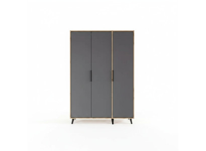 Gris Marrón Diseño Moderno Armario Rectangular Dormitorio Lujo