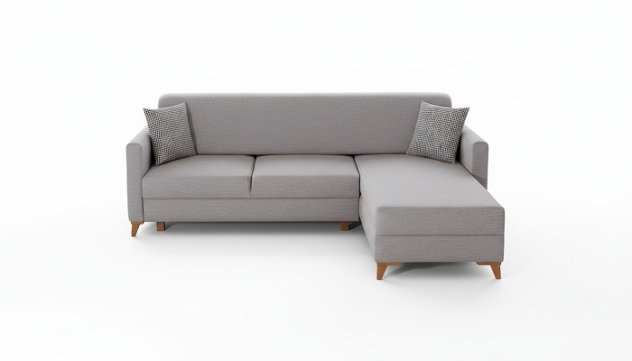 Sofá de tela gris claro sofá de diseñador de salón lujo nuevo	suite de esquina