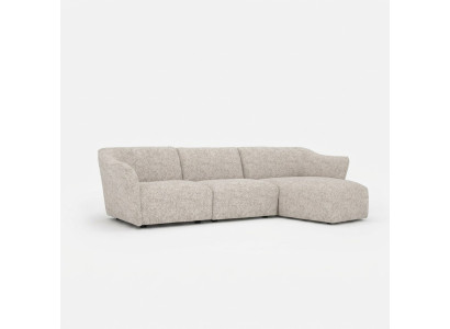 Sofá esquinero blanco en forma de L de diseñador moderno para sala de estar, nuevo.