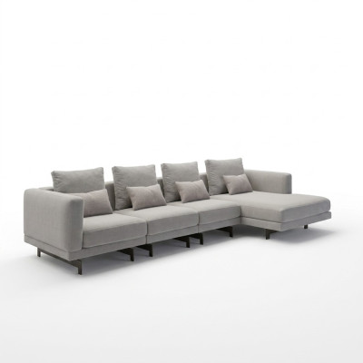 Conjunto de esquina de lujo completo Sofá en forma de L Sofá de diseñador Moderno amueblamiento