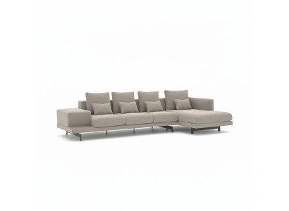 Muebles de lujo modernos, conjunto de sofás en forma de L, mobiliario de diseño de interiores.