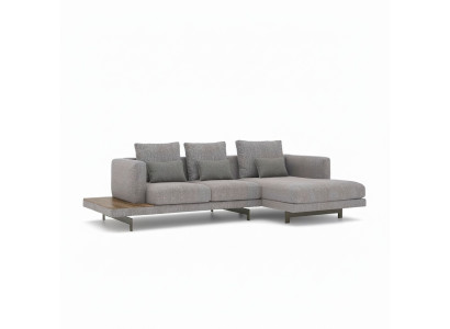 Conjunto de sala de estar, sofá esquinero en forma de L, gris, sofá, diseñador de muebles tapizados.