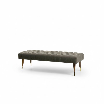 Muebles Grises Banco de Asiento Decoración Dormitorio Banco Acolchado Nuevo Mueble