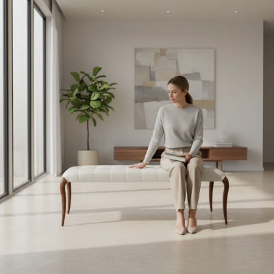 Banca de diseñador Mueble de asiento Nuevo Mobiliario Banco de tapicería clásico