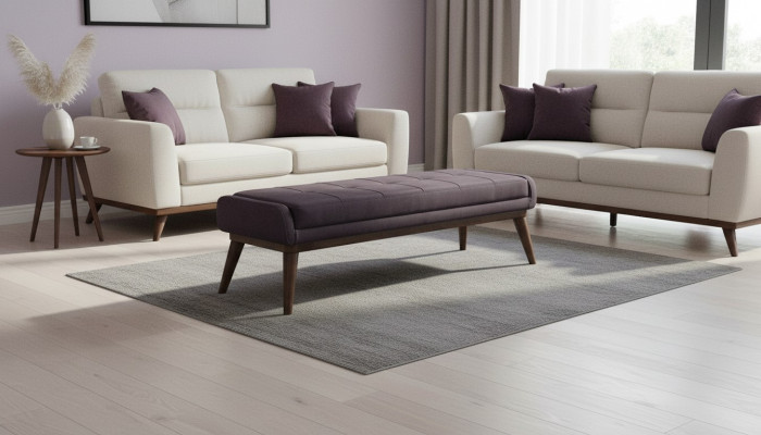 Muebles modernos de banco, banco acolchado, banco de diseñador.