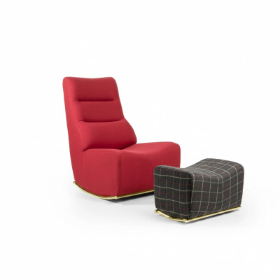 Conjunto de sala de estar 2 piezas sillón con taburete muebles modernos
